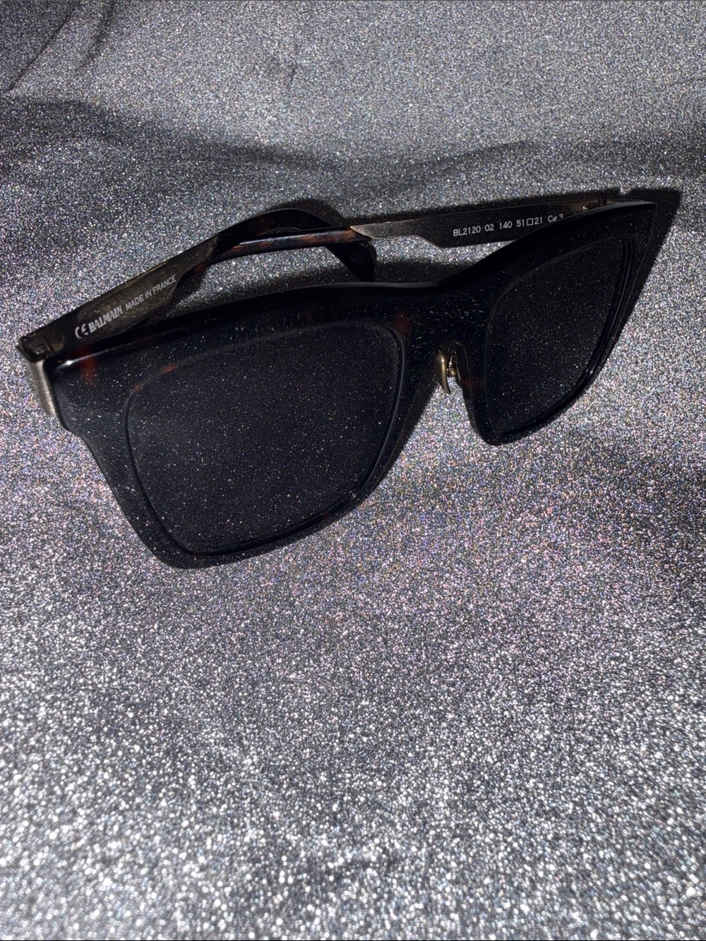 Tortoise Balmain Sunglasses w/ Gold Accent